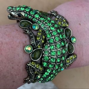 Alligator or crocodile bangle bracelet